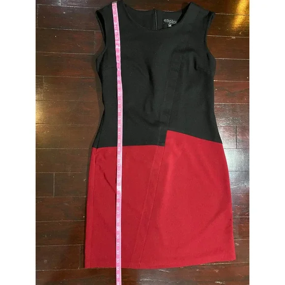 Emploi Summer Dress Size M Sleeveless Black Red - Picture 4 of 7